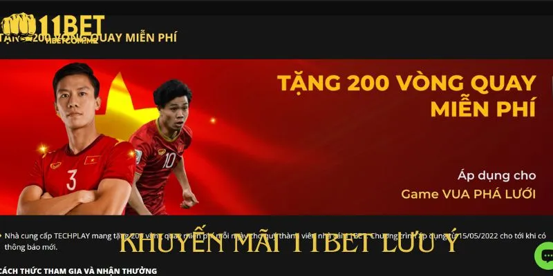 Những lưu ý quan trọng nhận khuyến mãi 11bet